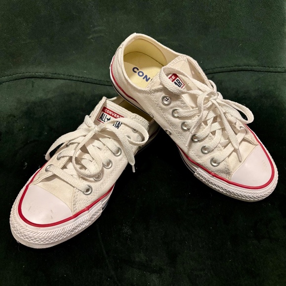 Converse White Low-Tops - Picture 1 of 10